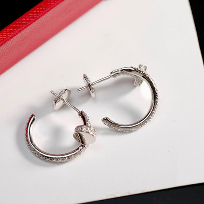 [OAKJURI Jewelry] JUSTE FULL DIAMOND SMALL EARRINGS