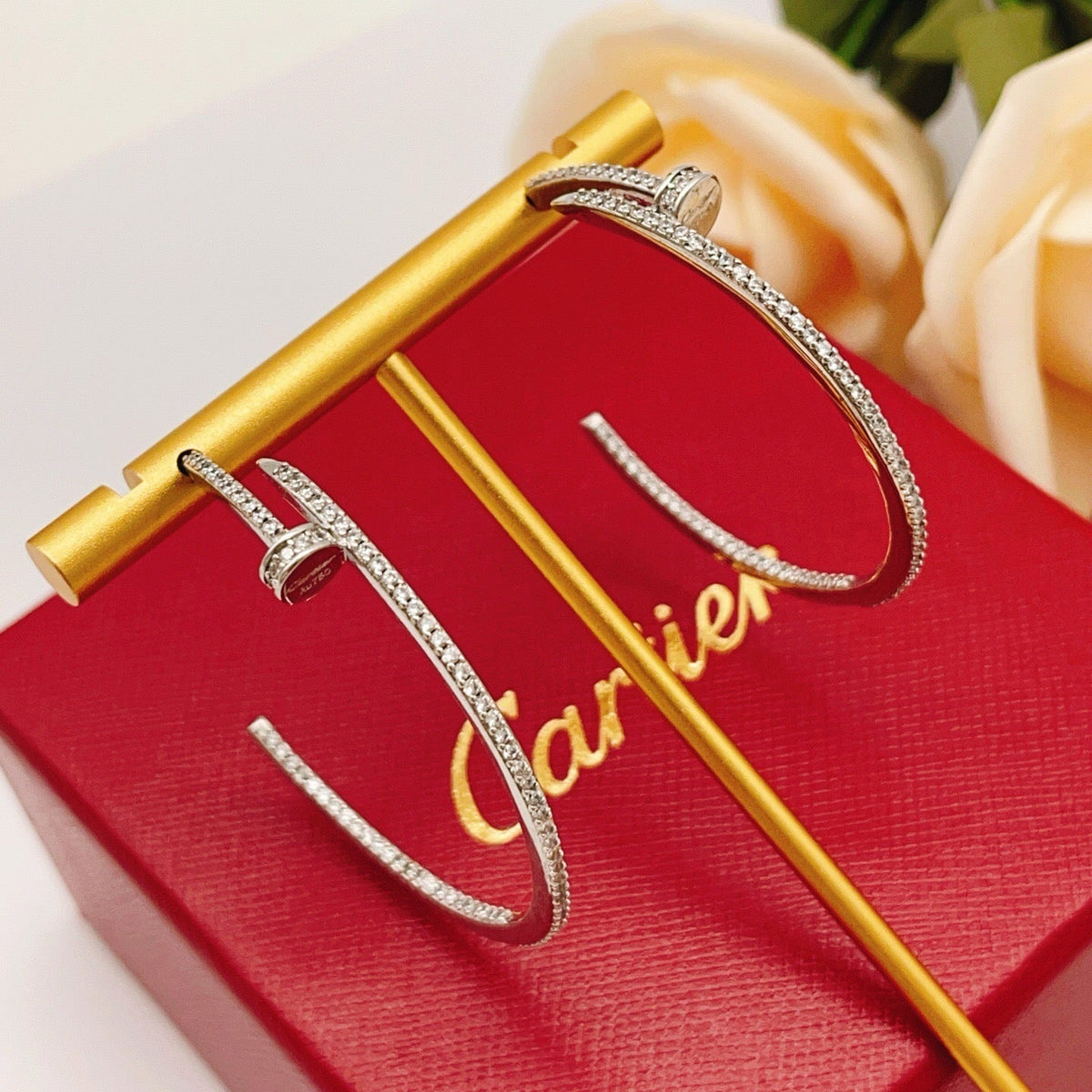 [OAKJURI Jewelry] JUSTE FULL DIAMOND LARGE EARRINGS