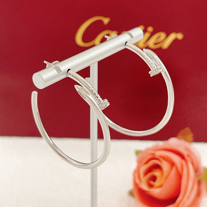 [OAKJURI Jewelry] JUSTE HALF DIAMOND LARGE EARRINGS