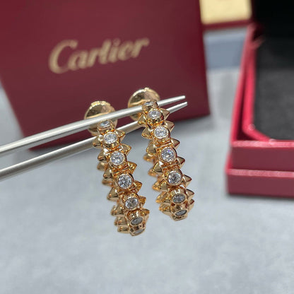 [OAKJURI Jewelry] CLASH FULL DIAMOND MEDIUM EARRINGS
