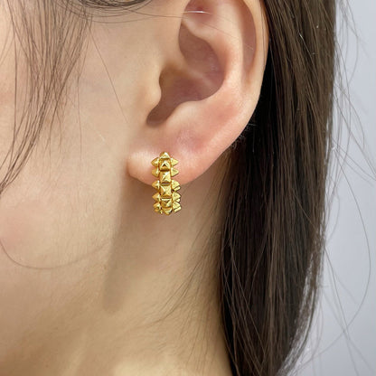 [OAKJURI Jewelry] CLASH MINI HOOP EARRINGS