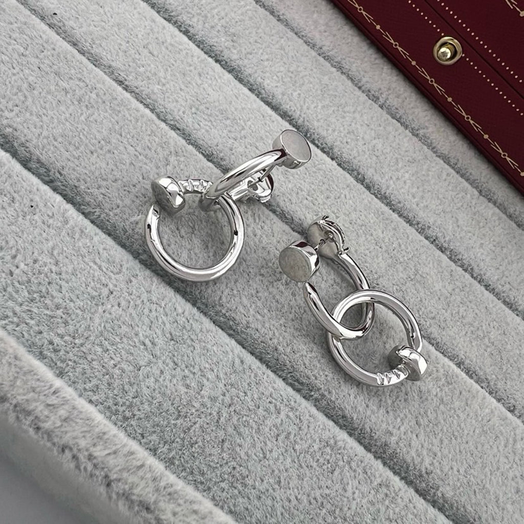 [OAKJURI Jewelry] JUSTE NO DIAMOND DOUBLE EARRINGS