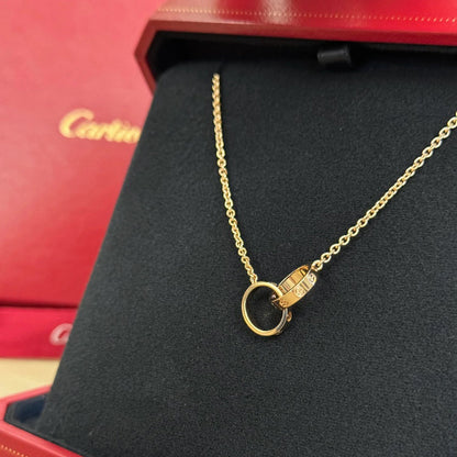 [OAKJURI Jewelry] LOVE DOUBLE RING NECKLACE