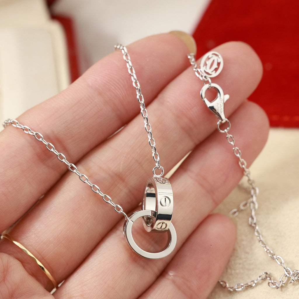 [OAKJURI Jewelry] LOVE DOUBLE RING NECKLACE