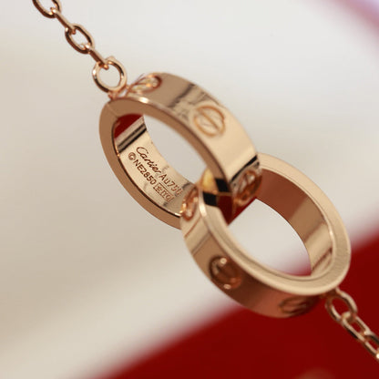 [OAKJURI Jewelry] LOVE DOUBLE RING NECKLACE