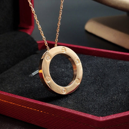 [OAKJURI Jewelry] LOVE NECKLACE 16MM 3 DIAMONDS