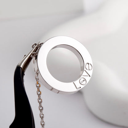 [OAKJURI Jewelry] LOVE NECKLACE 16MM  FULL DIAMOND