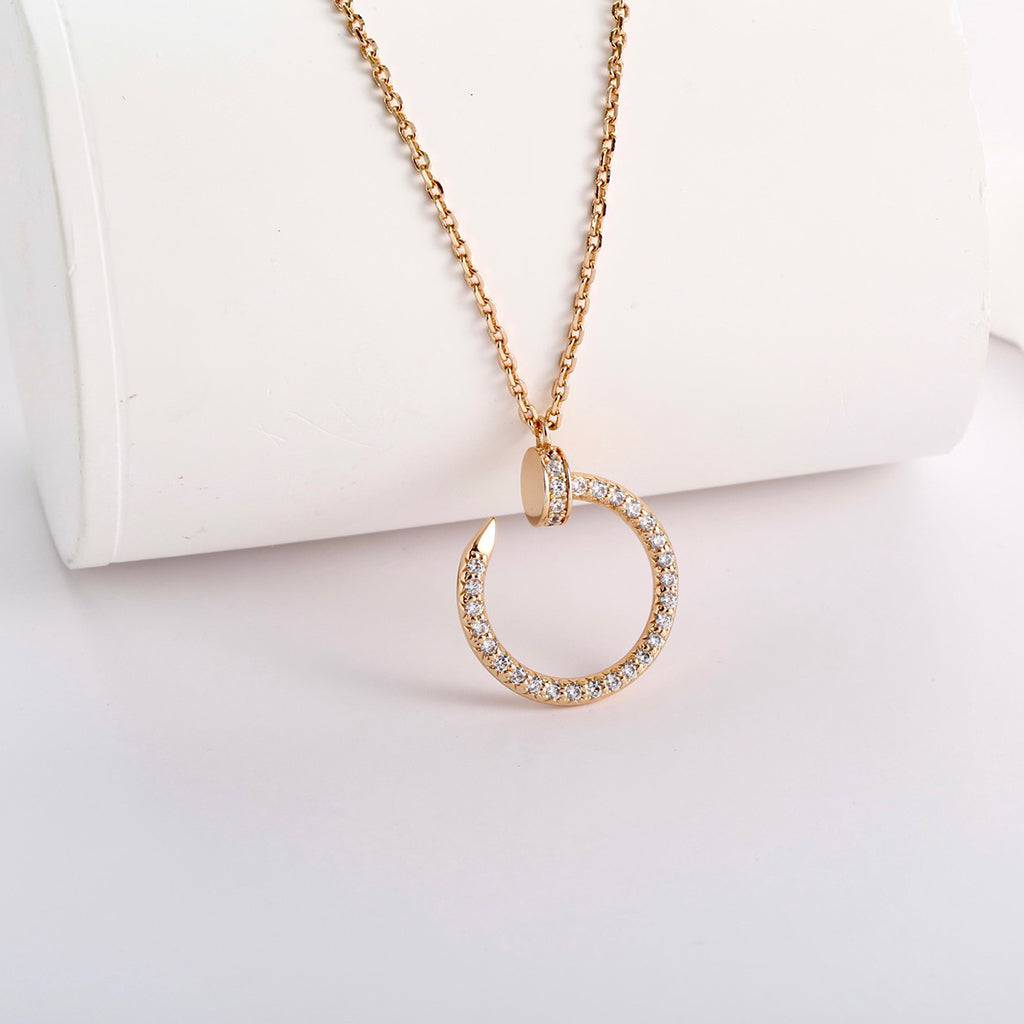 [OAKJURI Jewelry] JUSTE NECKLACE FULL DIAMOND