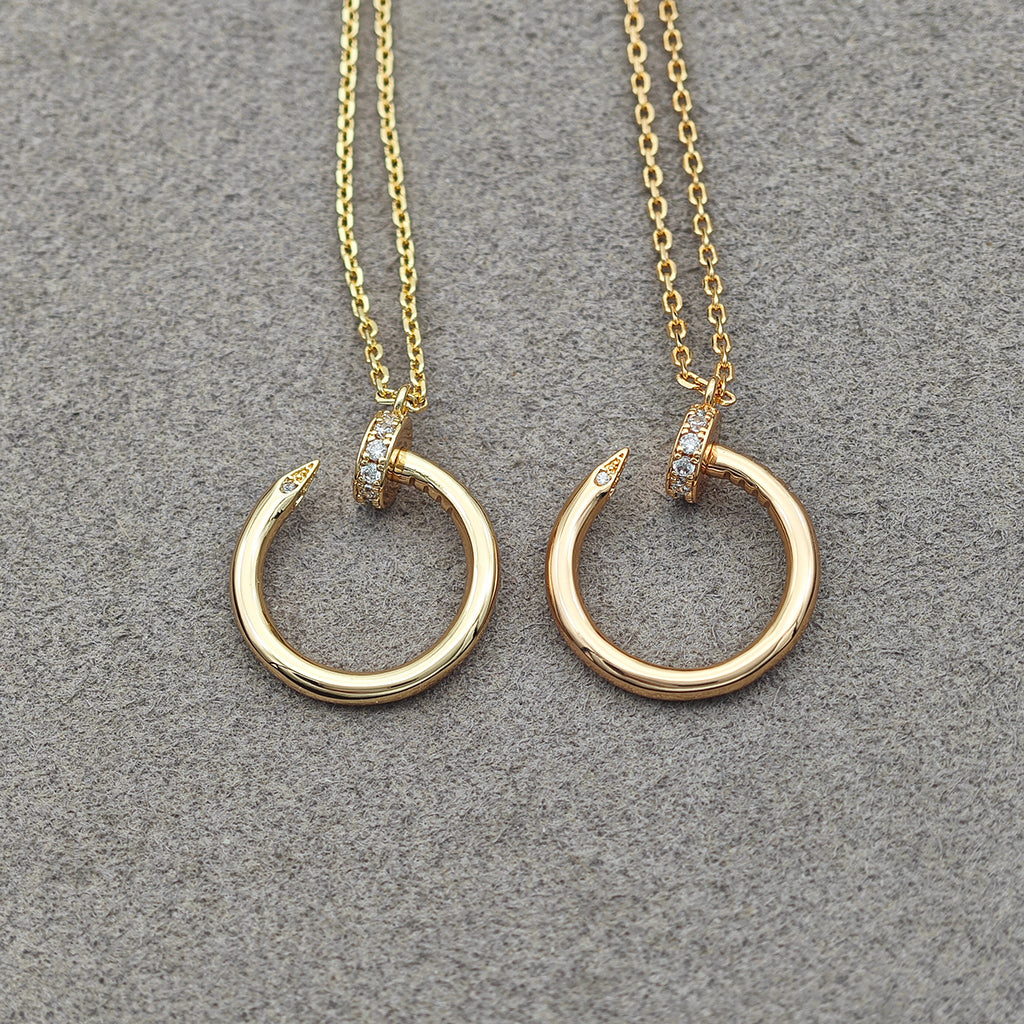 [OAKJURI Jewelry] JUSTE NECKLACE HALF DIAMOND