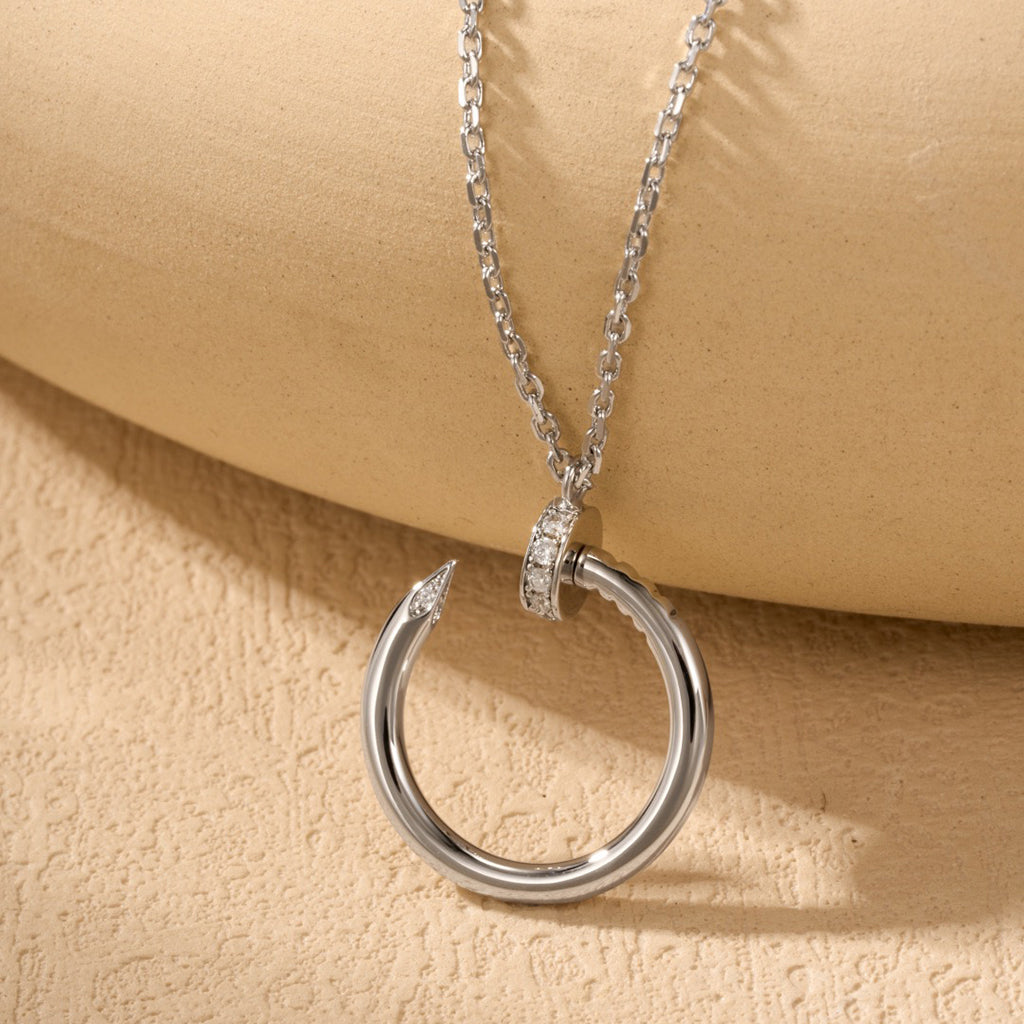 [OAKJURI Jewelry] JUSTE NECKLACE HALF DIAMOND