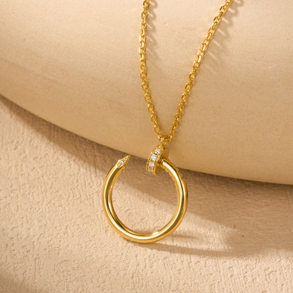 [OAKJURI Jewelry] JUSTE NECKLACE HALF DIAMOND