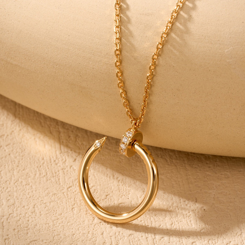 [OAKJURI Jewelry] JUSTE NECKLACE HALF DIAMOND