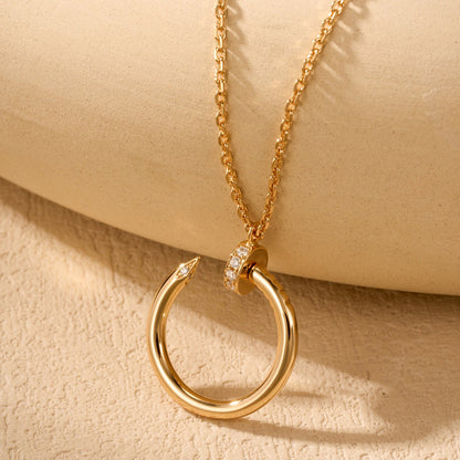 [OAKJURI Jewelry] JUSTE NECKLACE HALF DIAMOND