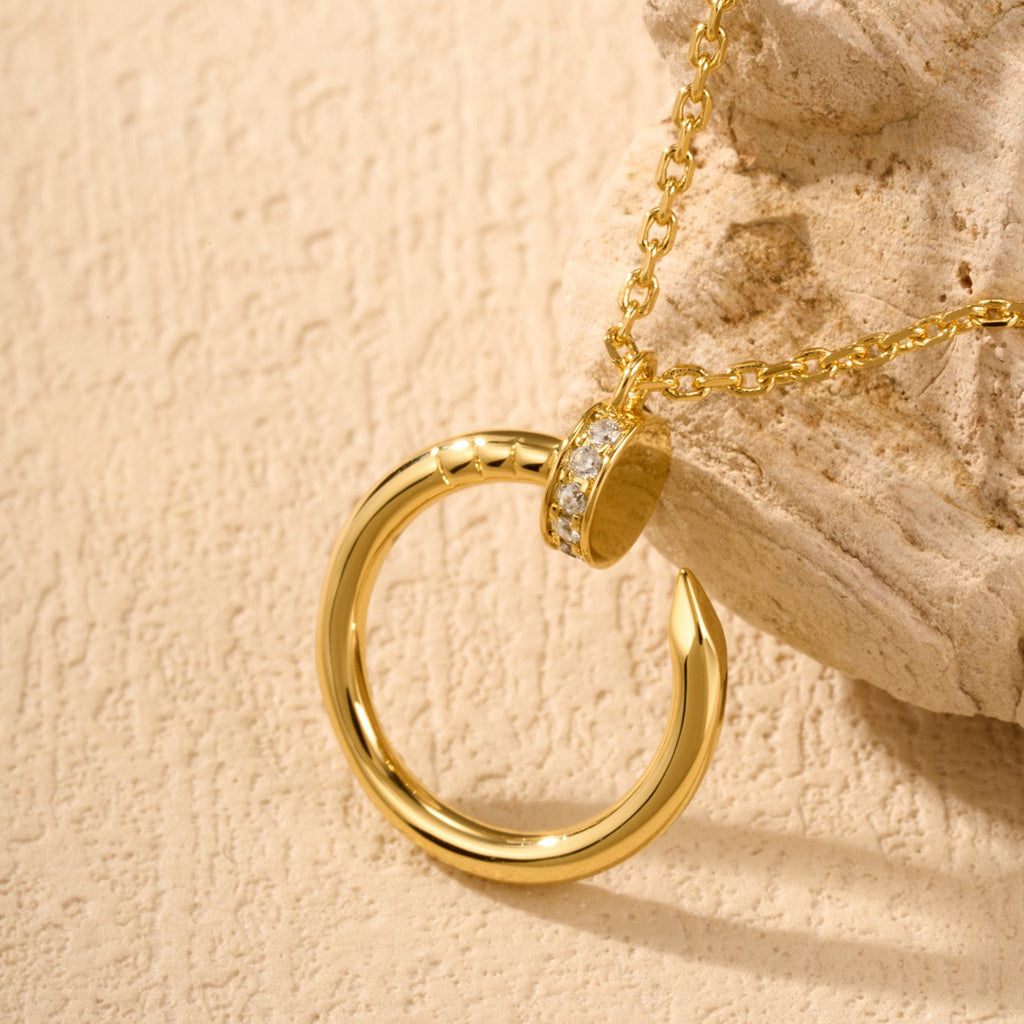 [OAKJURI Jewelry] JUSTE NECKLACE HALF DIAMOND