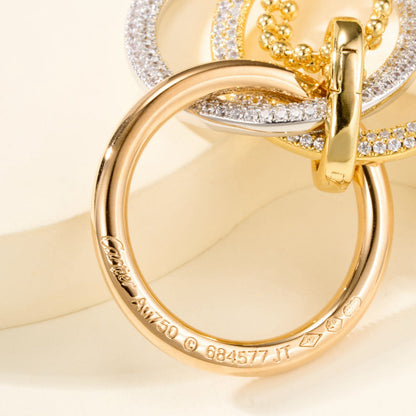 [OAKJURI Jewelry] TRINITY LARGE FULL DIAMOND  NECKLACE