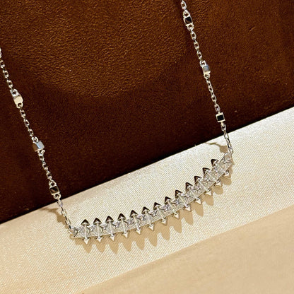 [OAKJURI Jewelry] CLASH  SMALL FULL DIAMOND NECKLACE