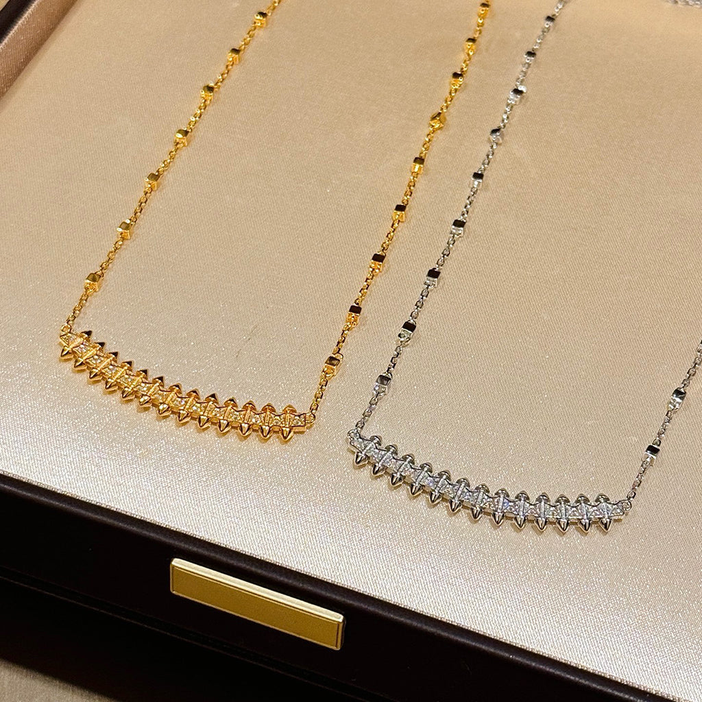 [OAKJURI Jewelry] CLASH  SMALL FULL DIAMOND NECKLACE