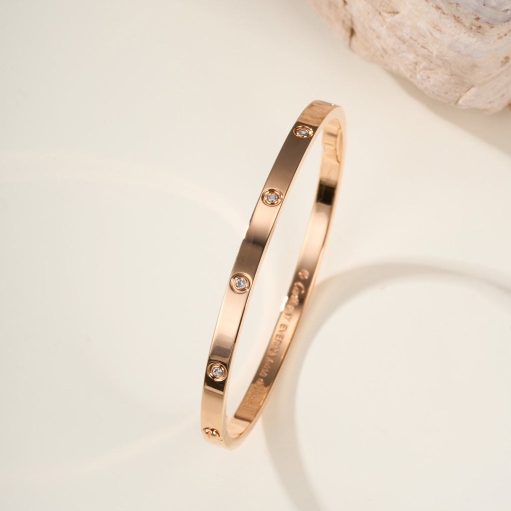 [OAKJURI Jewelry] LOVE BRACELET 3.65MM 10 DIAMONDS
