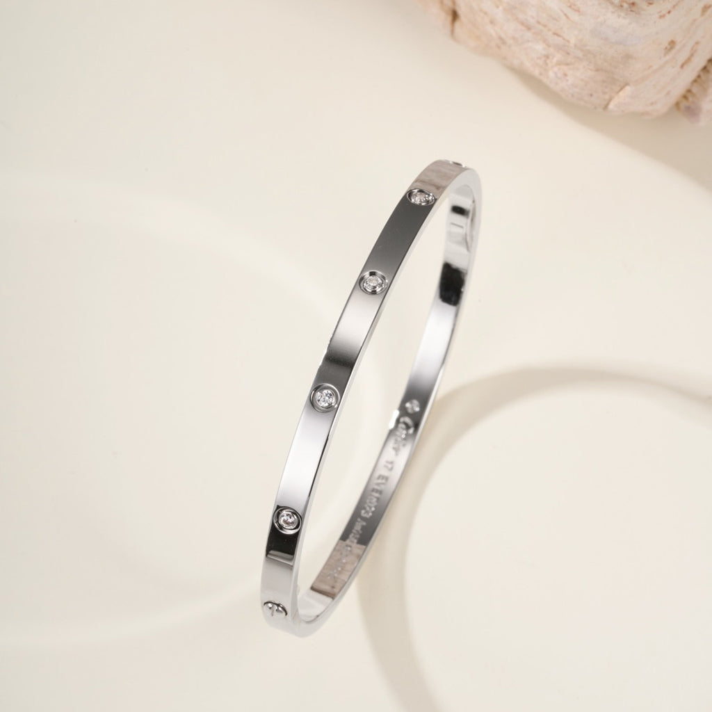 [OAKJURI Jewelry] LOVE BRACELET 3.65MM 10 DIAMONDS