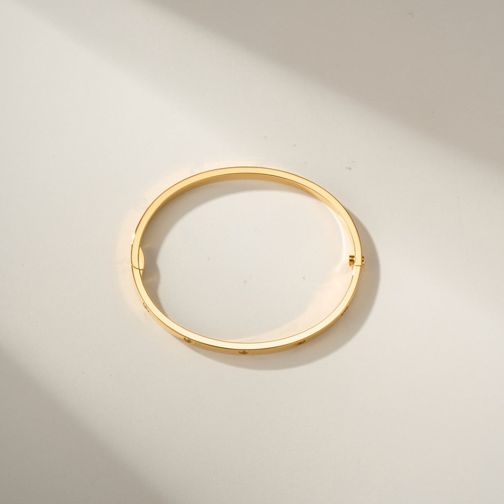 [OAKJURI Jewelry] JUSTE Diamond & LOVE Diamond Bracelet Stack Set