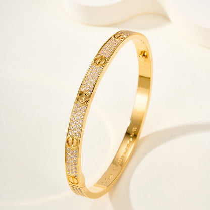 [OAKJURI Jewelry] LOVE BRACELET 4.8MM DIAMOND-PAVED