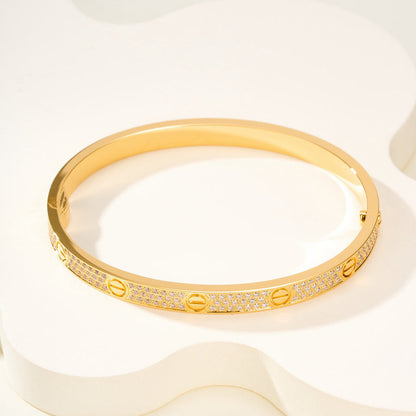[OAKJURI Jewelry] LOVE BRACELET 4.8MM DIAMOND-PAVED