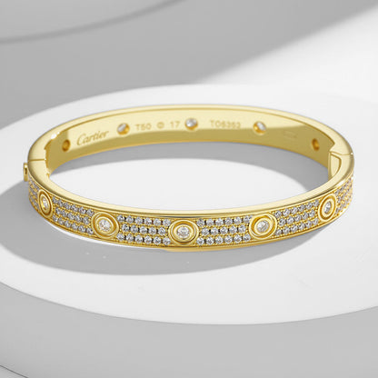 [OAKJURI Jewelry] LOVE BRACELET 6.1MM DIAMOND-PAVED 10 BIG DIAMONDS