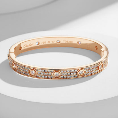 [OAKJURI Jewelry] LOVE BRACELET 6.1MM DIAMOND-PAVED 10 BIG DIAMONDS