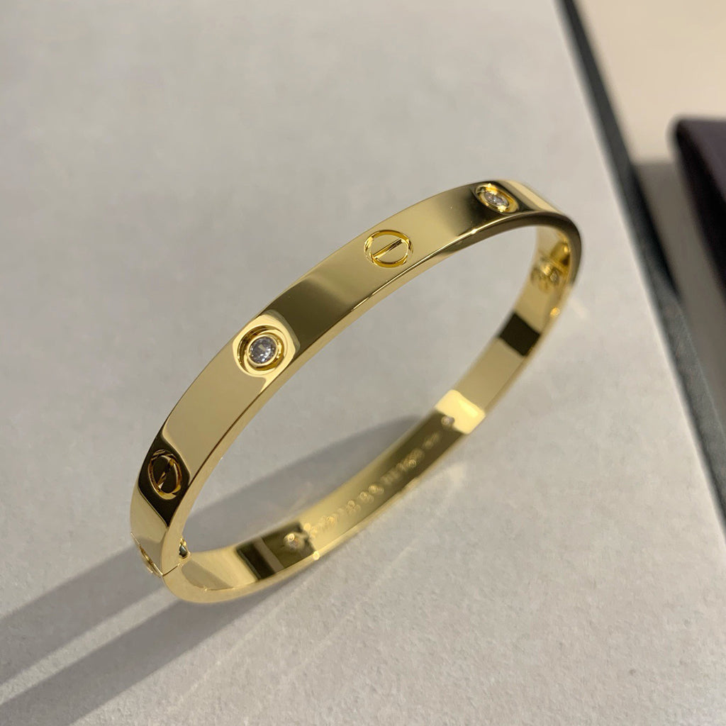 [OAKJURI Jewelry] LOVE BRACELET 6.1MM 4 DIAMONDS