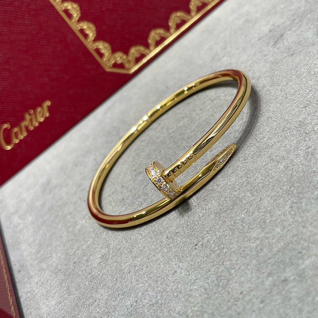 [OAKJURI Jewelry] Clover & Love & Juste 3-Piece Gold Bracelet Stack Set