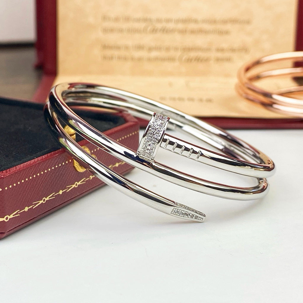 [OAKJURI Jewelry] JUSTE BRACELET 3.5MM DOUBLE ROW DIAMOND