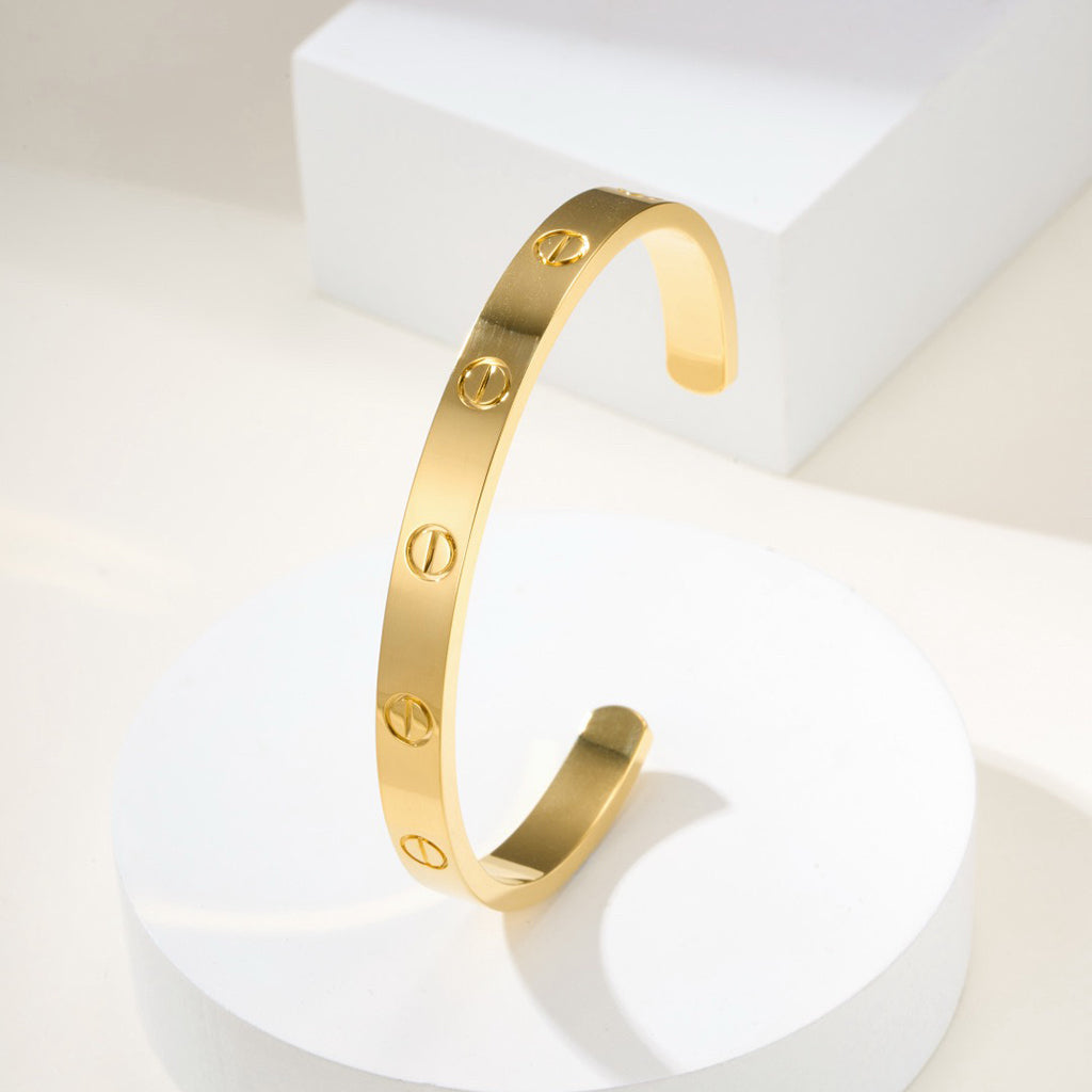 [OAKJURI Jewelry] LOVE BRACELET 6.1MM OPEN CUFF