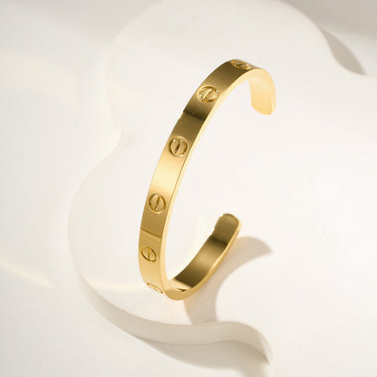 [OAKJURI Jewelry] LOVE BRACELET 6.1MM OPEN CUFF