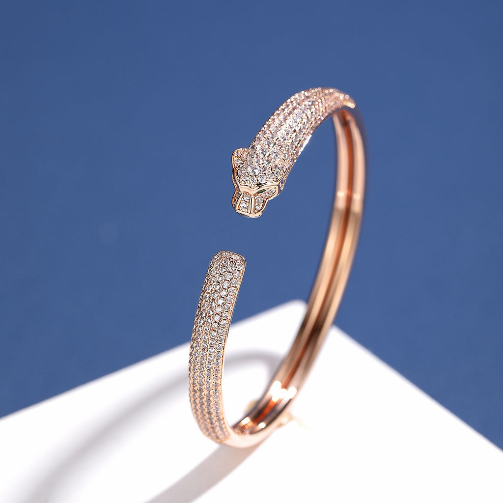[OAKJURI Jewelry] PANTHERE FULL DIAMOND OPEN BRACELET