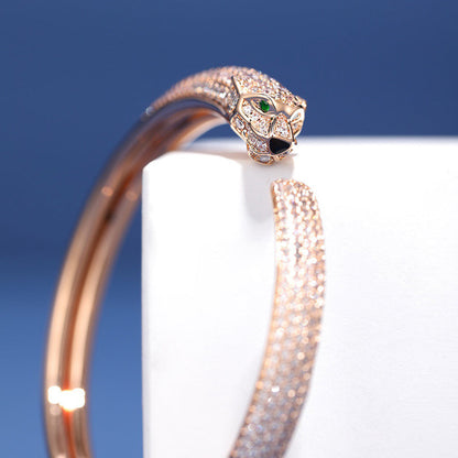 [OAKJURI Jewelry] PANTHERE FULL DIAMOND OPEN BRACELET