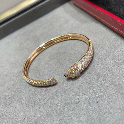 [OAKJURI Jewelry] PANTHERE FULL DIAMOND OPEN BRACELET
