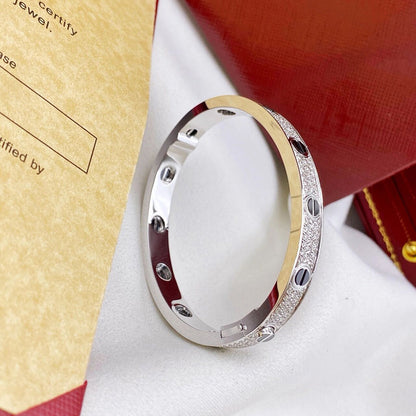 [OAKJURI Jewelry] LOVE BRACELET 6.1MM DIAMOND-PAVED CERAMIC