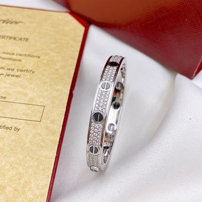 [OAKJURI Jewelry] LOVE BRACELET 6.1MM DIAMOND-PAVED CERAMIC