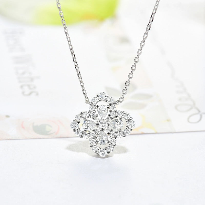 [OAKJURI Jewelry]LOOP NECKLACE FULL MOTIF DIAMOND 16MM MULTIPLE COLORS