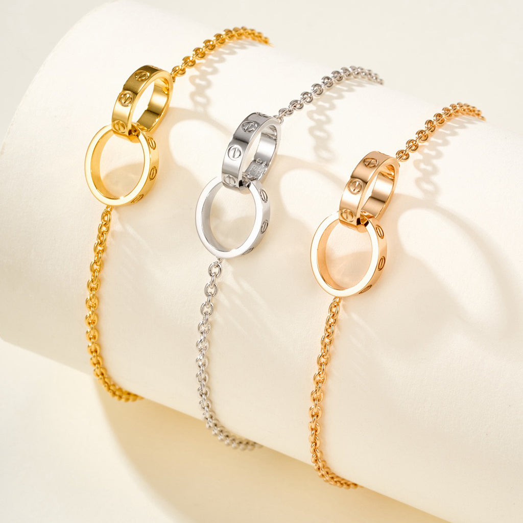 [OAKJURI Jewelry] LOVE BRACELET DOUBLE RING