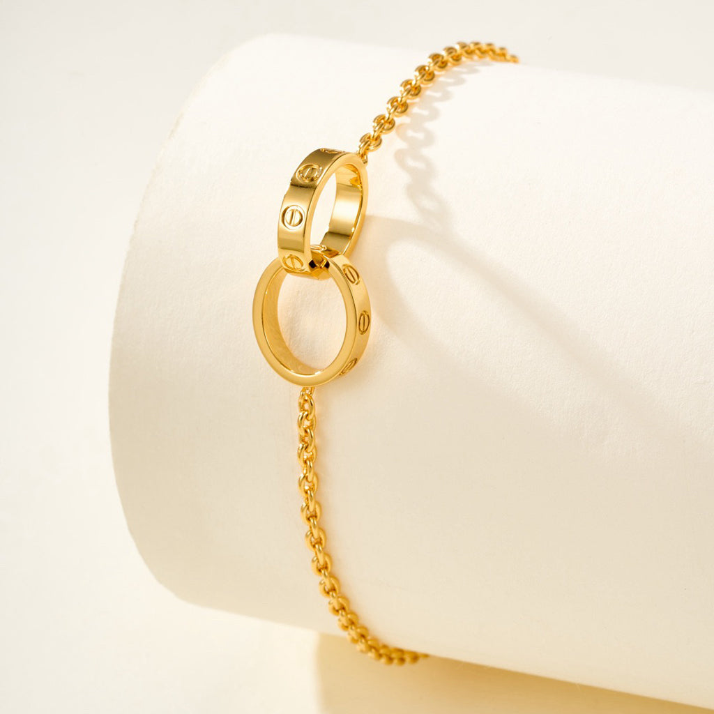 [OAKJURI Jewelry] LOVE BRACELET DOUBLE RING