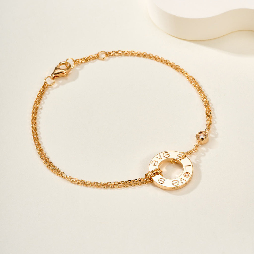 [OAKJURI Jewelry] LOVE BRACELET 2 DIAMOND