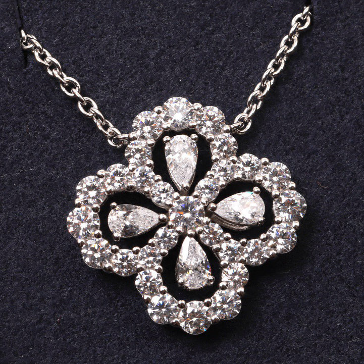 [OAKJURI Jewelry]LOOP NECKLACE FULL MOTIF DIAMOND 16MM MULTIPLE COLORS