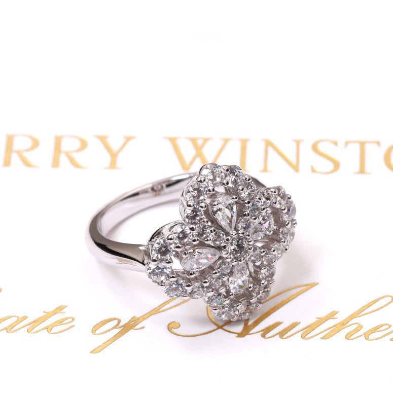 [OAKJURI Jewelry]LOOP RING FULL MOTIF DIAMOND 16MM SILVE