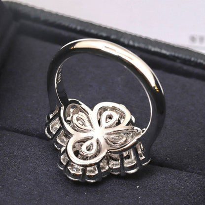 [OAKJURI Jewelry]LOOP RING FULL MOTIF DIAMOND 16MM SILVE