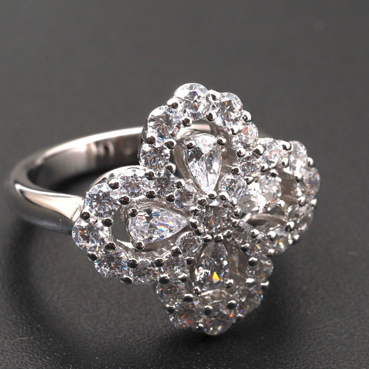 [OAKJURI Jewelry]LOOP RING FULL MOTIF DIAMOND 16MM SILVE