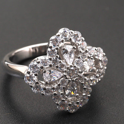 [OAKJURI Jewelry]LOOP RING FULL MOTIF DIAMOND 16MM SILVE
