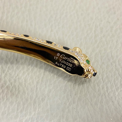 [OAKJURI Jewelry] PANTHERE DOUBLE HEADED HALF DIAMOND OPEN BRACELET