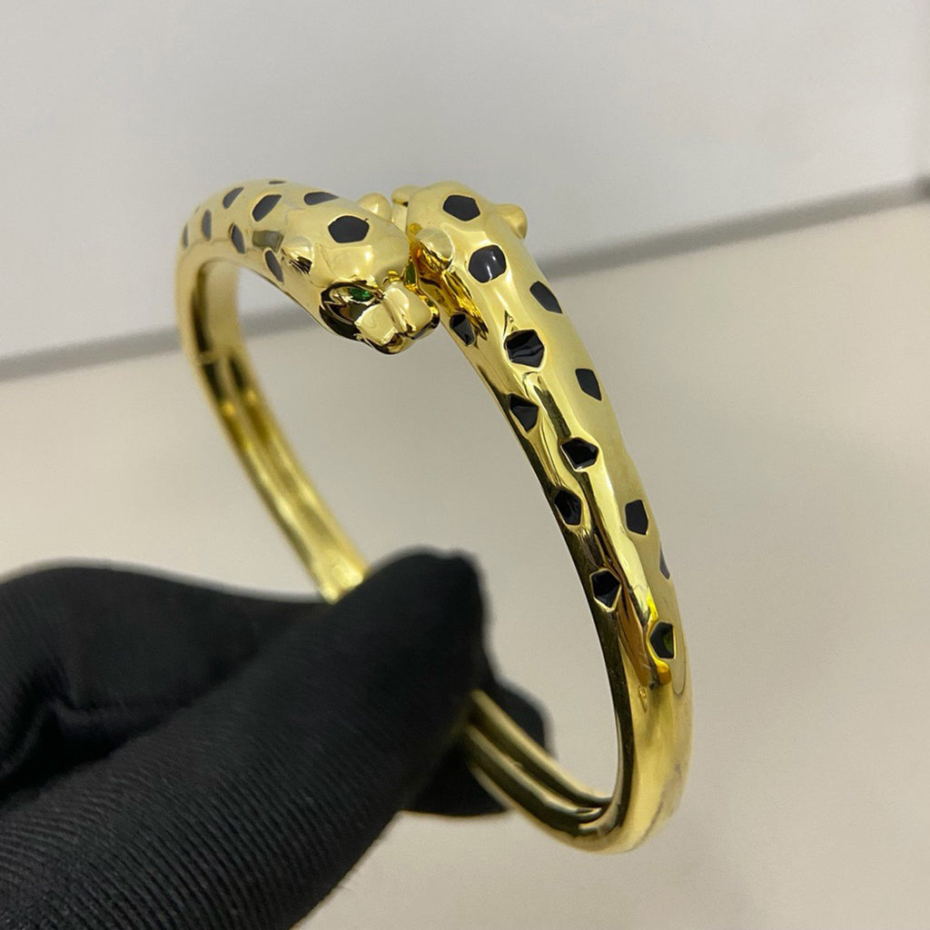 [OAKJURI Jewelry] PANTHERE DOUBLE HEADED OPEN BRACELET