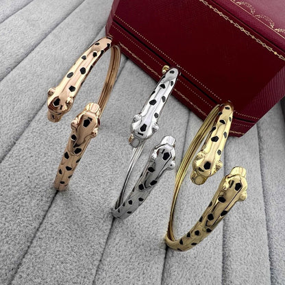 [OAKJURI Jewelry] PANTHERE DOUBLE HEADED OPEN BRACELET